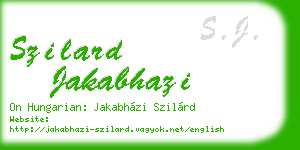 szilard jakabhazi business card